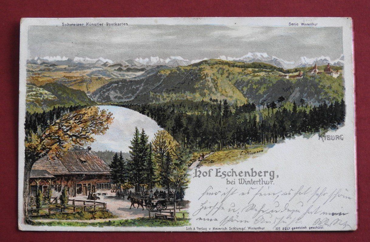 Cartoline postali: Hof Eschenberg bei Winterthur – Usato da Rain venduto da 999-800-K