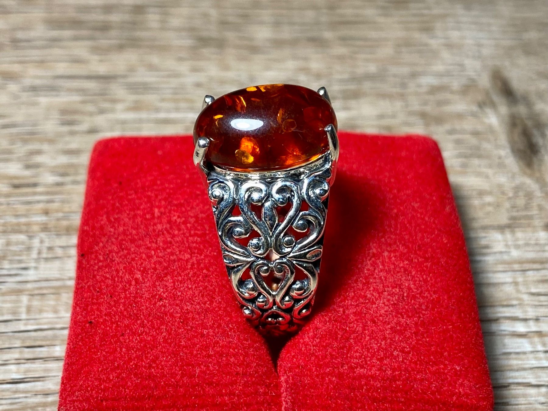Ringe: Orientalischer Silber 925 Ring mit Cognac Bernstein – Neu und originalverpackt aus Laax von Kiki_Kingdom3 8