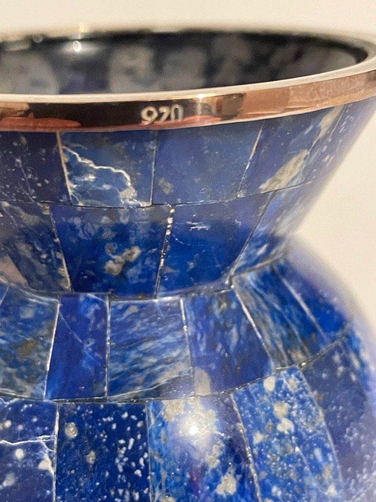 Vasi & Recipienti: Petit vase lapis-lazuli et ARGENT MASSIF – Usato da Lausanne venduto da llcc27 2