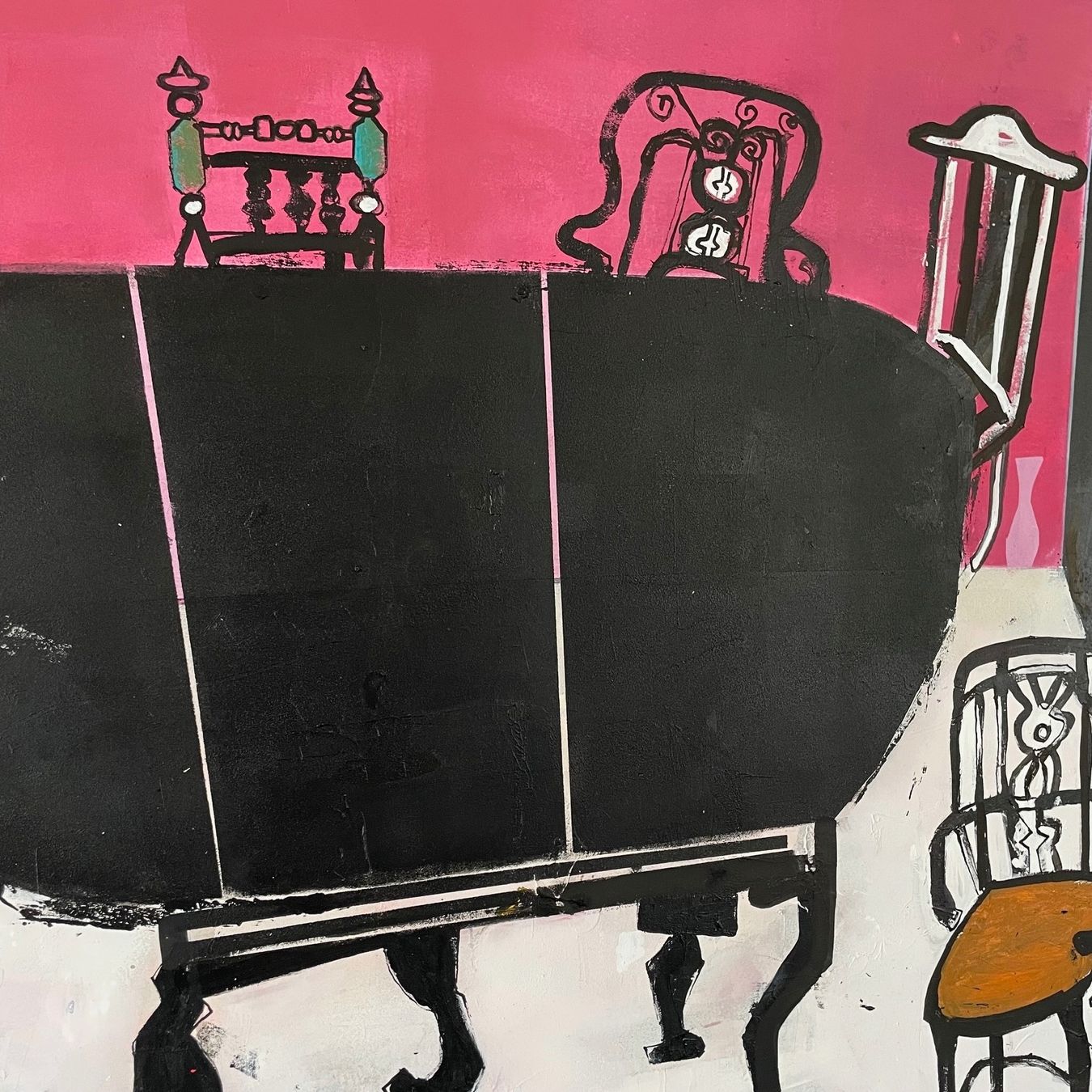 Dipinti: Barock Moderne Kunst Tisch Vintage Acryl Expressionismus – Nuovo (secondo la descrizione) da St. Niklausen LU venduto da Stefan_Bammert_Art 2