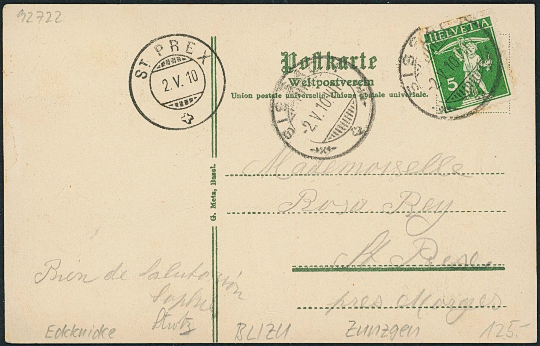 Cartoline postali: BL Zunzgen - Kutsche – Usato da Schindellegi venduto da leecollect 1