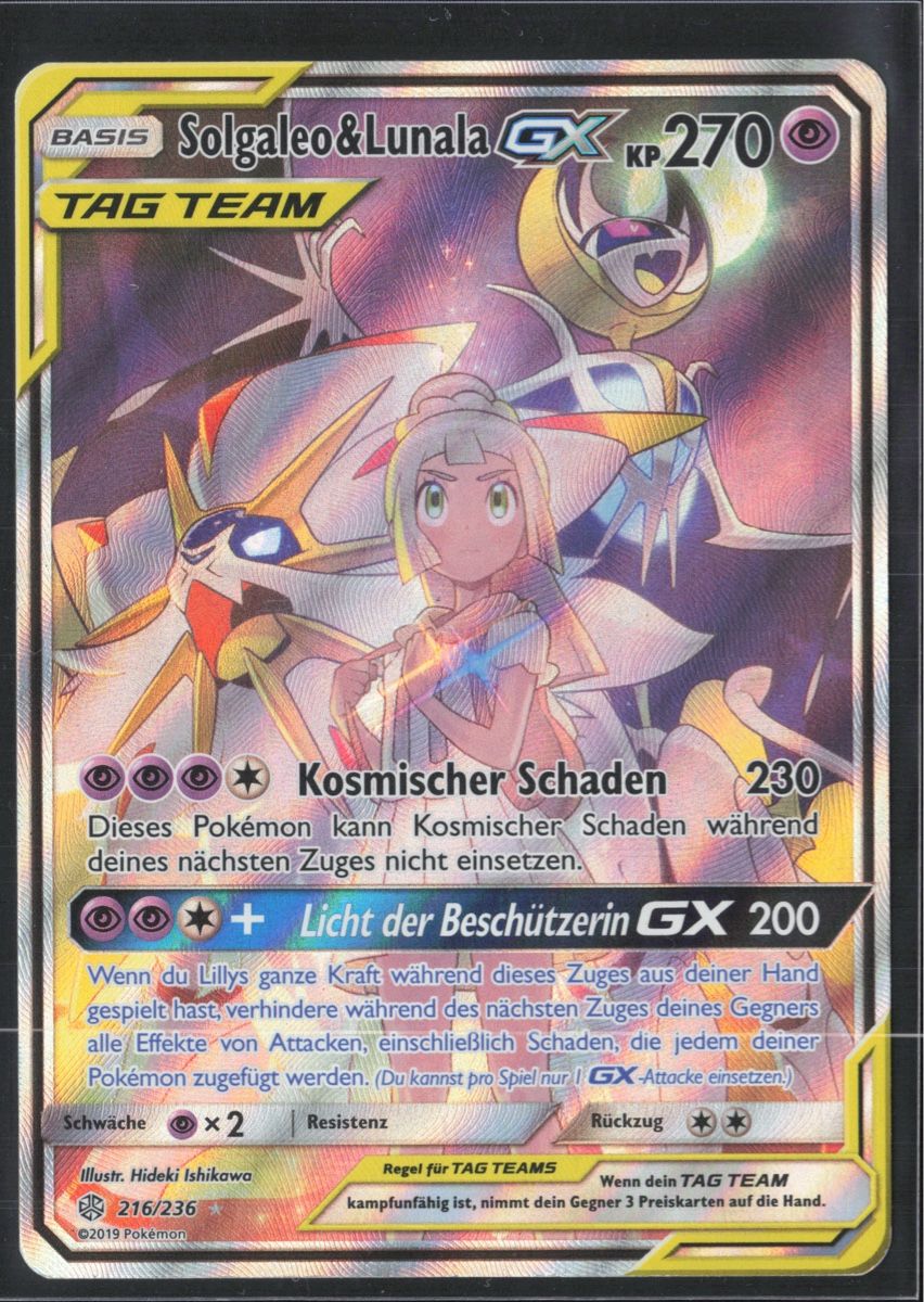 Pokémon Sammelbilder & Trading cards: POKÉMON / Solgaleo&Lunala GX / Cosmic Eclipse / Illustration – Gebraucht aus Herzogenbuchsee von TCG-High-Quality