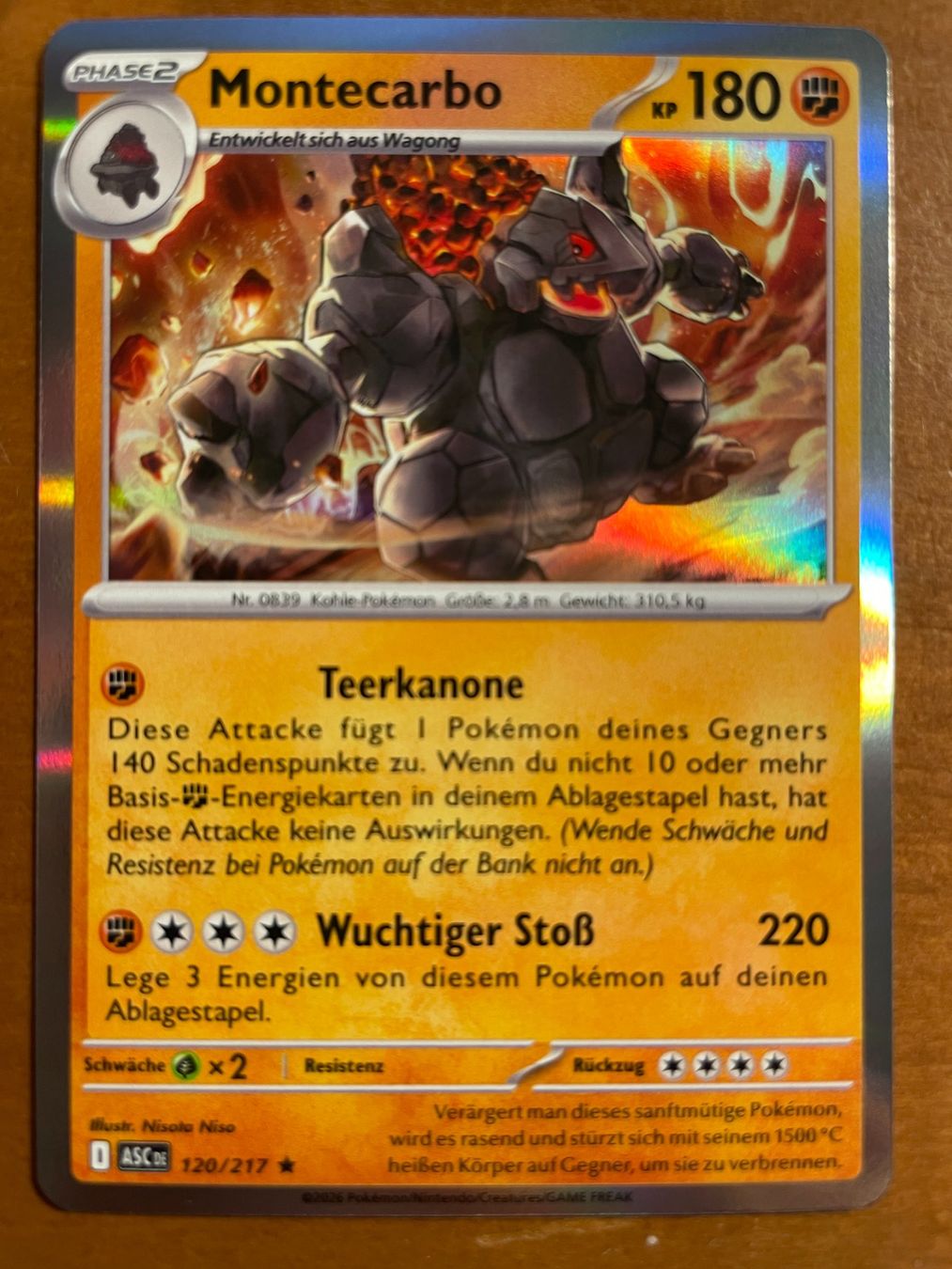 Pokémon Carte collezionabili: Pokemon Montecarbo Holo (Versand gratis) – Nuovo (secondo la descrizione) da Chur venduto da Angerson