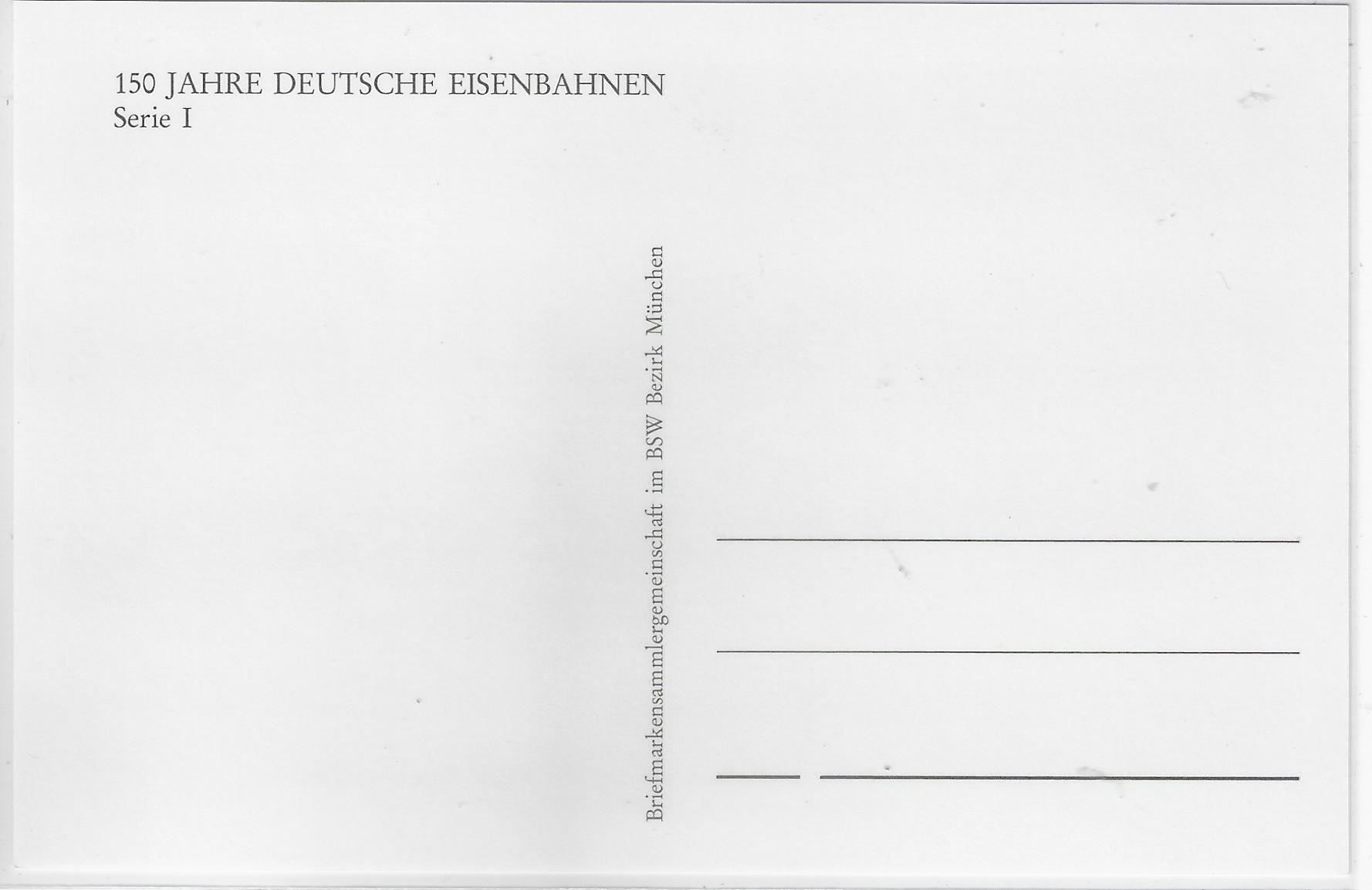 Cartoline postali: 150 Jahre Deutsche Eisenbahn - 4Zylinder – Usato da Ettingen venduto da Kartenplanet 1