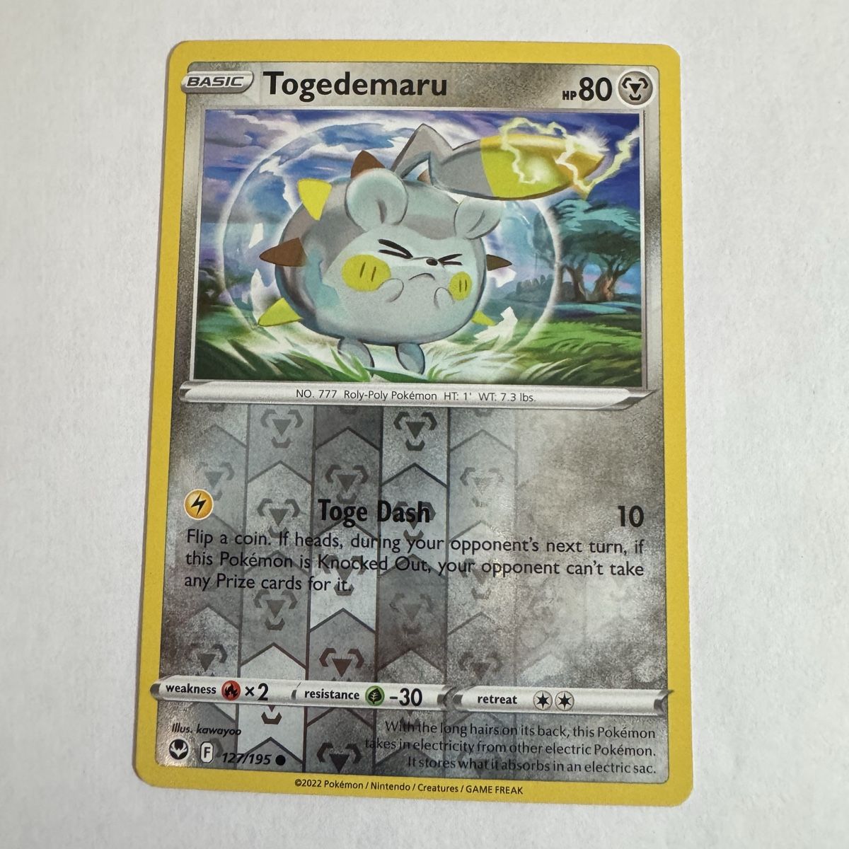 Pokémon Carte collezionabili: Pokémon Togedemaru - 127 / 195 - ENG – Nuovo (secondo la descrizione) da Staad SG venduto da miaCards