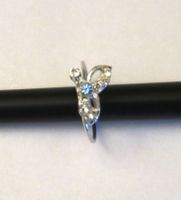 Ring mit Strasssteinen, Gr. 52 mm