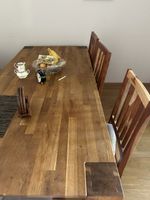 Esszimmer-Set aus Massivholz – Tisch, Bank und 5 Stühle