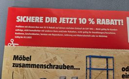 Bauhaus-Gutschein 10 % Rabatt