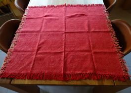 Uni rote Tischdecke 100 x 94 cm - 426194