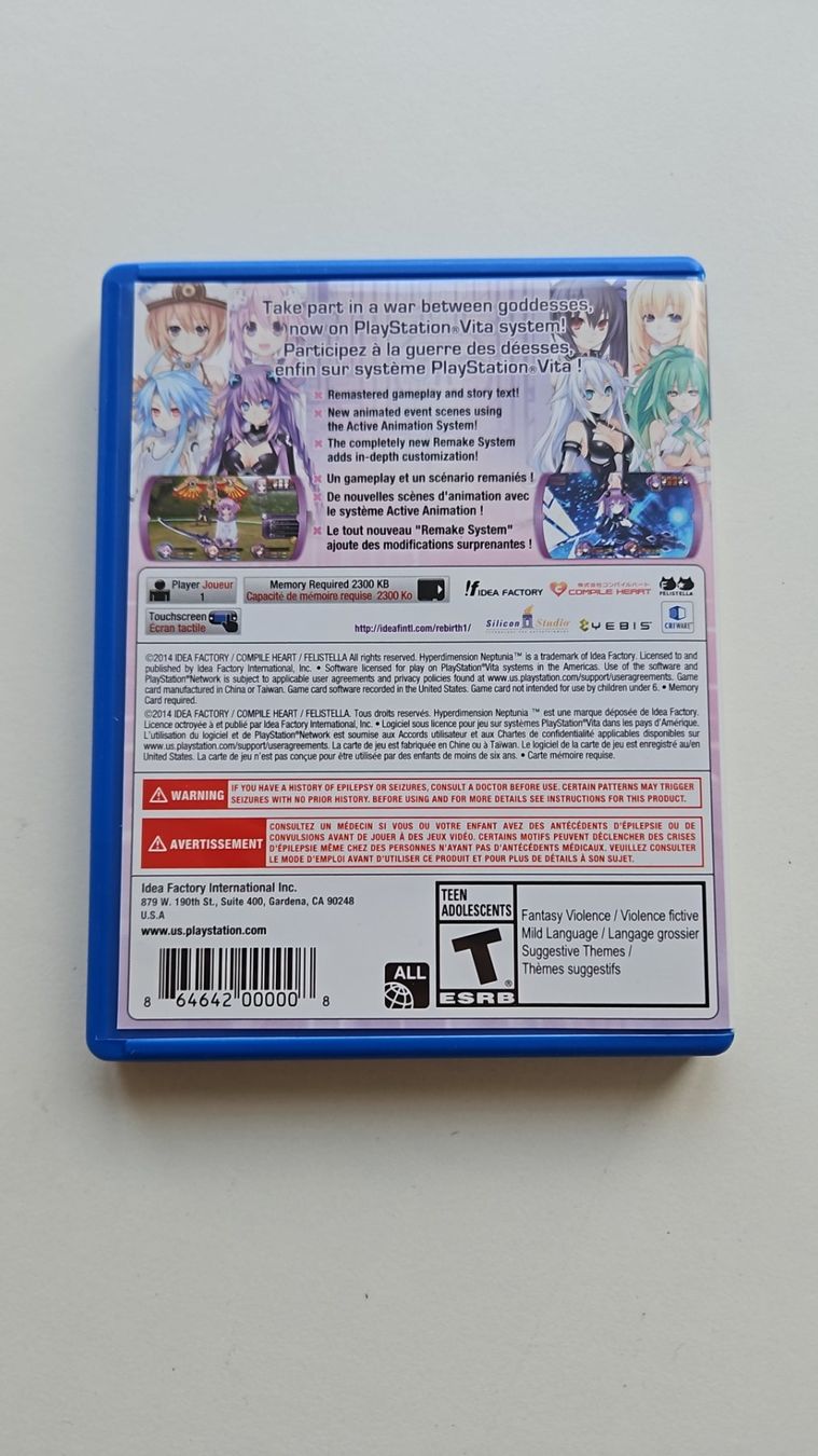 Giochi: PS Vita (PSV): Hyperdimension Neptunia Re;Birth    HyperDime – Usato da Schaffhausen venduto da sabrina915 2