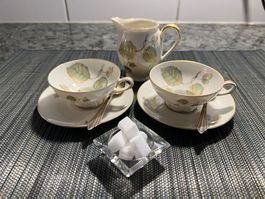 Tête à Tête Porzellan Service mit WMF Mocca Löffeli