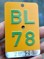 Mofanummer BL 78 - 25320 - TÖFFLINUMMER guter zustand