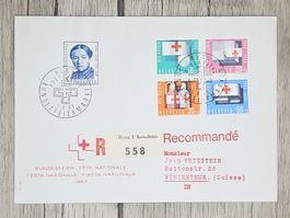 CL09 Enveloppe + Timbre Suisse 1962