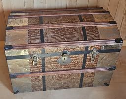 Reise Truhe antik Koffer 