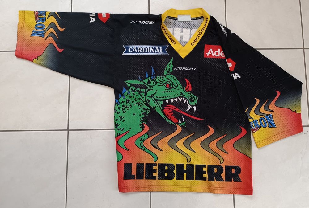 Maillot Hockey Fribourg-Gotteron #27 Stecher Vintage Noir XL - Occasion