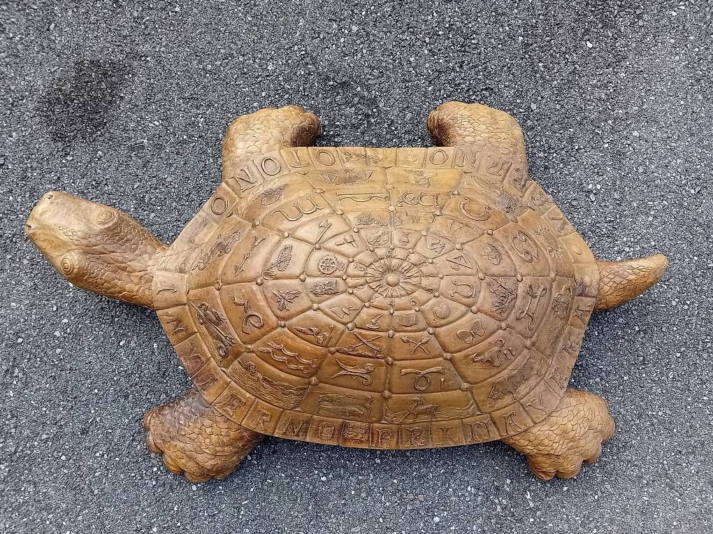 Statuette: Designer Holz Schildkröte ...... – Usato da Burgistein venduto da Ernte 1