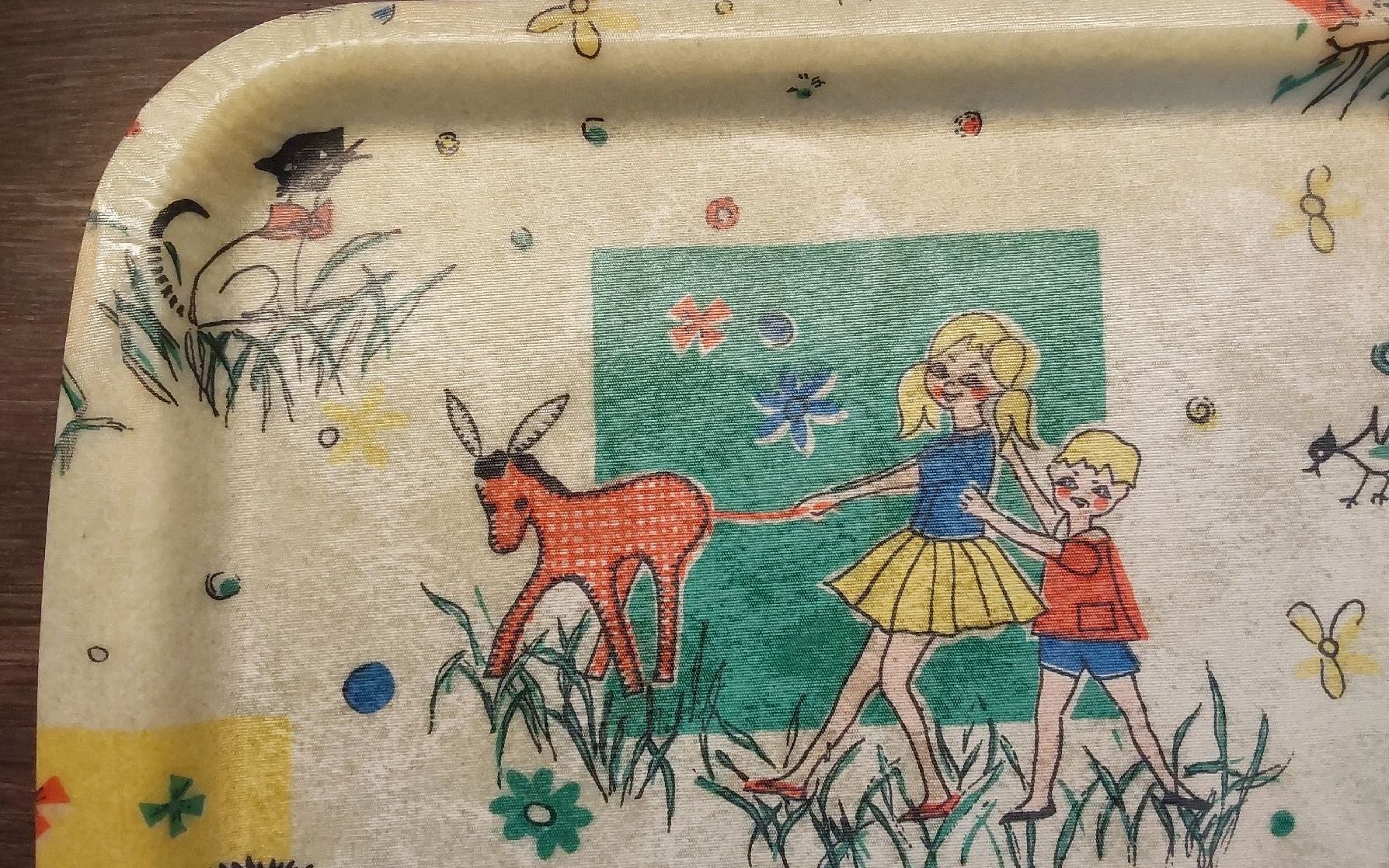 Piatti di portata: Serviertablett Vintage Motiv Kinder – Usato da Köniz venduto da scopello12 1