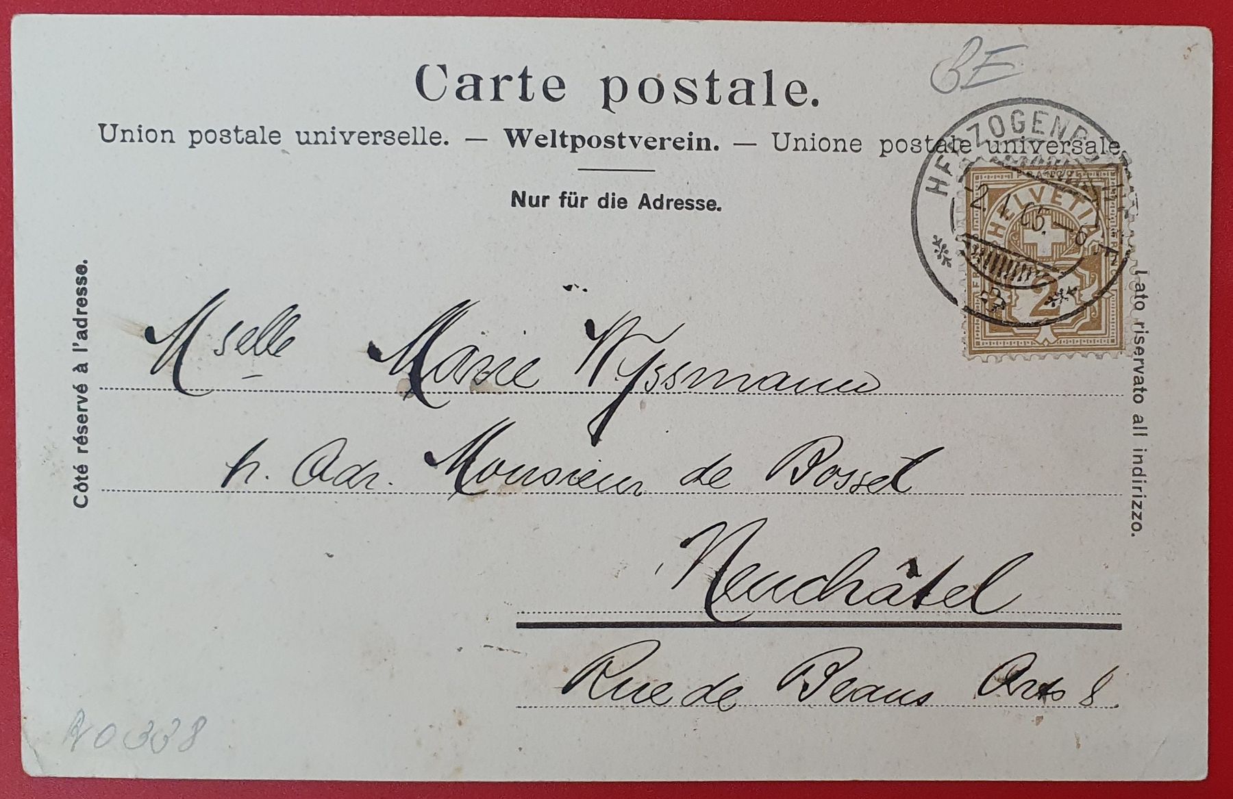 Cartoline postali: Scheidegg - Herzogenbuchsee 1905 – Usato da Kreuzlingen venduto da Rschweiz1 1