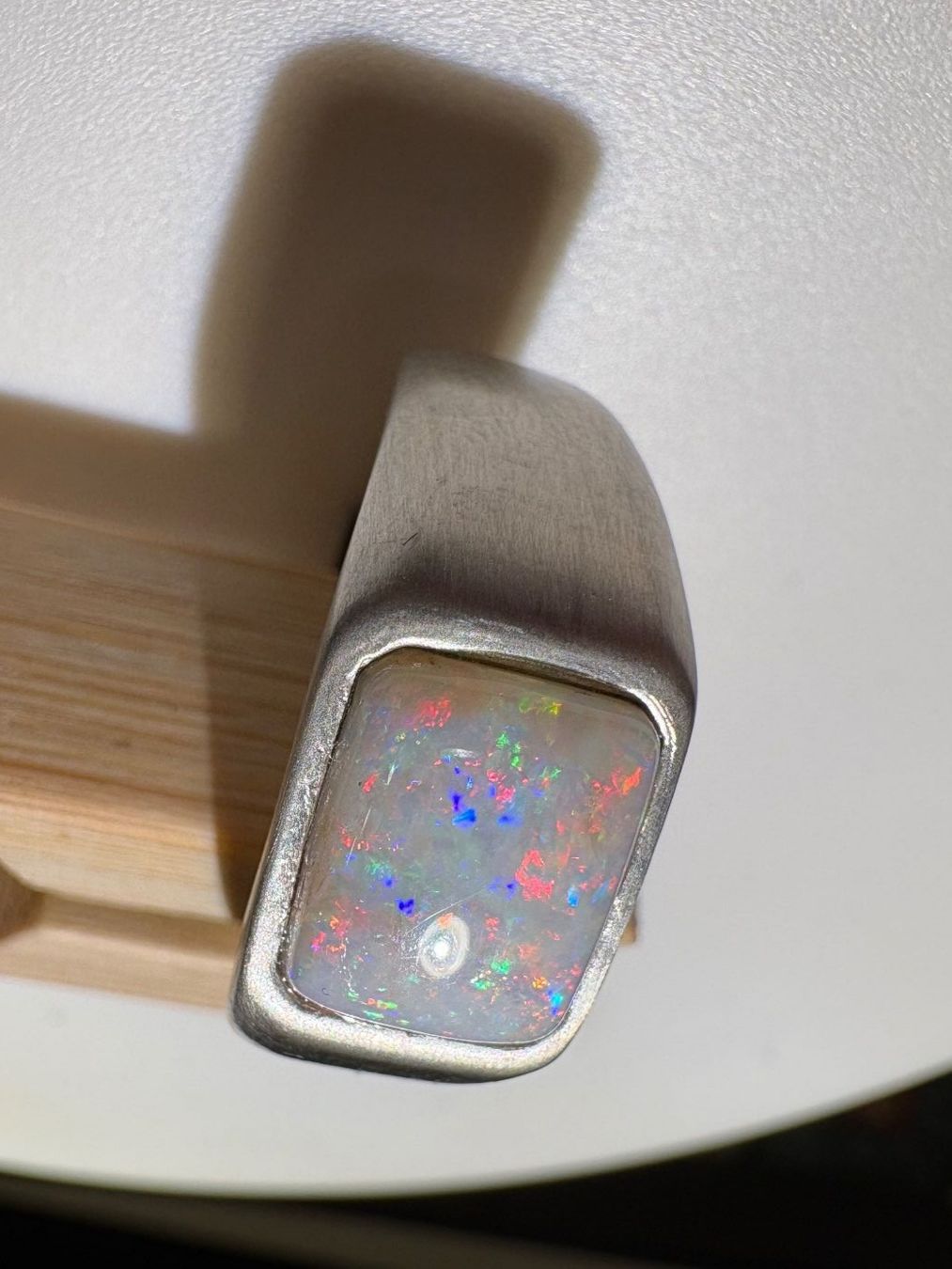 Anelli: Ring Australischer Crystal-Opal+Silber, variable Grösse – Nuovo (secondo la descrizione) da Wilen b. Wil venduto da Tschirio 8