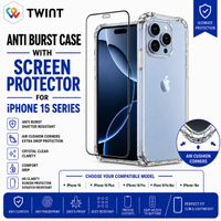 Anti Burst Hülle+Panzerglas für iPhone 16/Pro/Pro Max/Plus