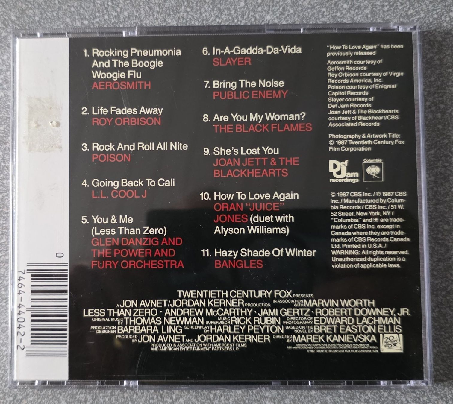 CD: Less Than Zero - Original Motion Picture Soundtrack CD – Usato da Oetwil am See venduto da fineli2 1