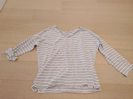 Gestreifte Chicorée Langarmshirt M Frühlings-Mode 🌻