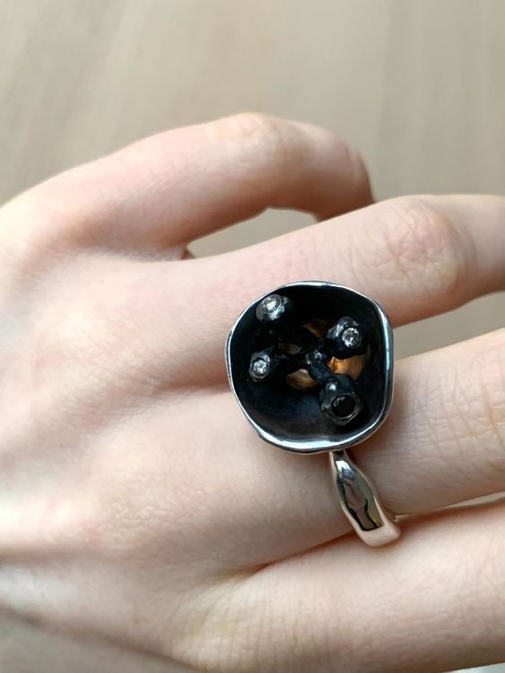 ROSA MARIA sterling silver and diamonds flower ring | 53 (Gebraucht) in ...