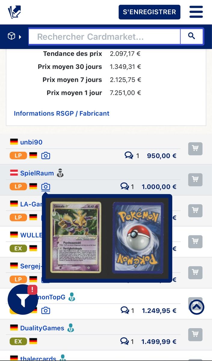 Pokémon Sammelbilder & Trading cards: Simsala Gold star – Gebraucht aus Lausanne von Gatcha 2