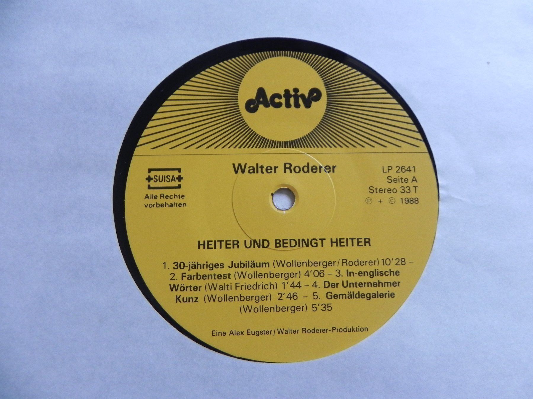 Dischi in vinile: LP Walter Roderer Autogramm Unterschrift – Usato da Siebnen venduto da krimsie 2