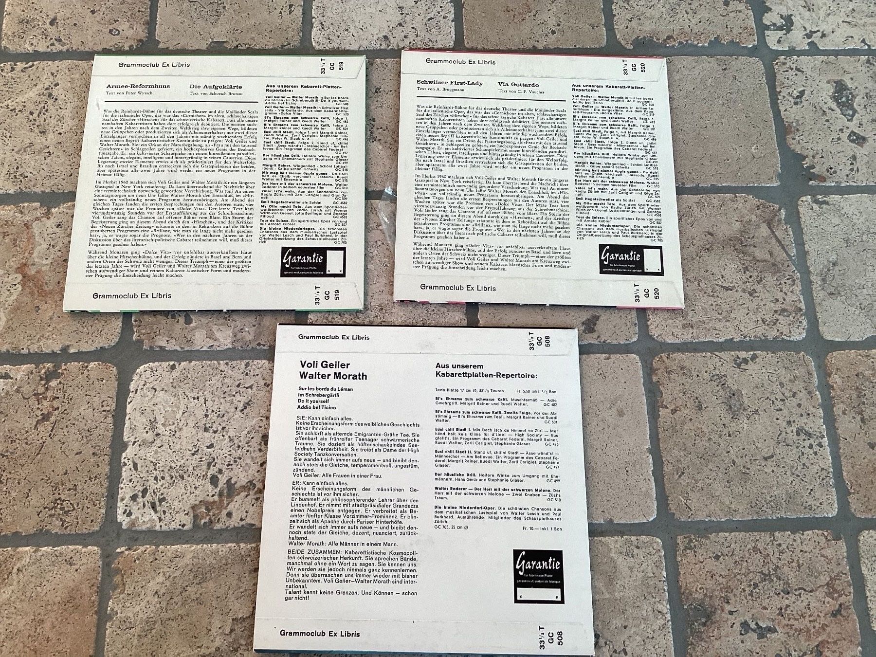 Vinyles: Volk Geiler-Walter Morath, 3 Singles – D'occasion à Mörschwil par Monzar 1