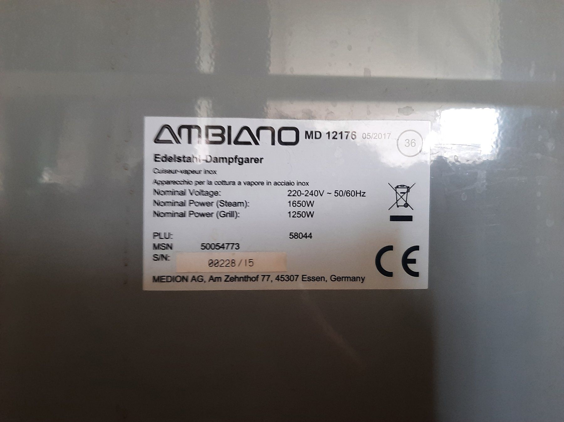 Ambiano Backöfen: Kombidämpfer / mini-four vapeur - Ambiano – Gebraucht aus Fribourg von metalhands 9