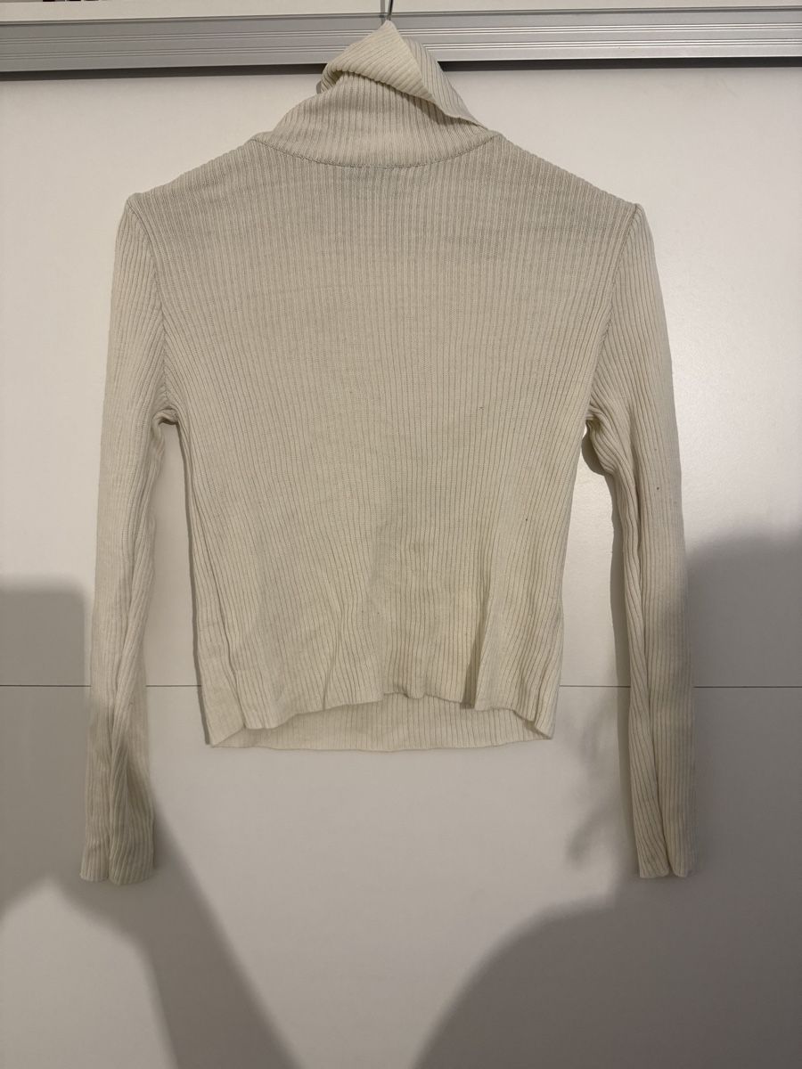 Pullover & Sweatshirts: Stylischer Rippenpullover, beige, Gr. M – Gebraucht aus Rebstein von Tuerkii