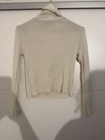 Stylischer Rippenpullover, beige, Gr. M