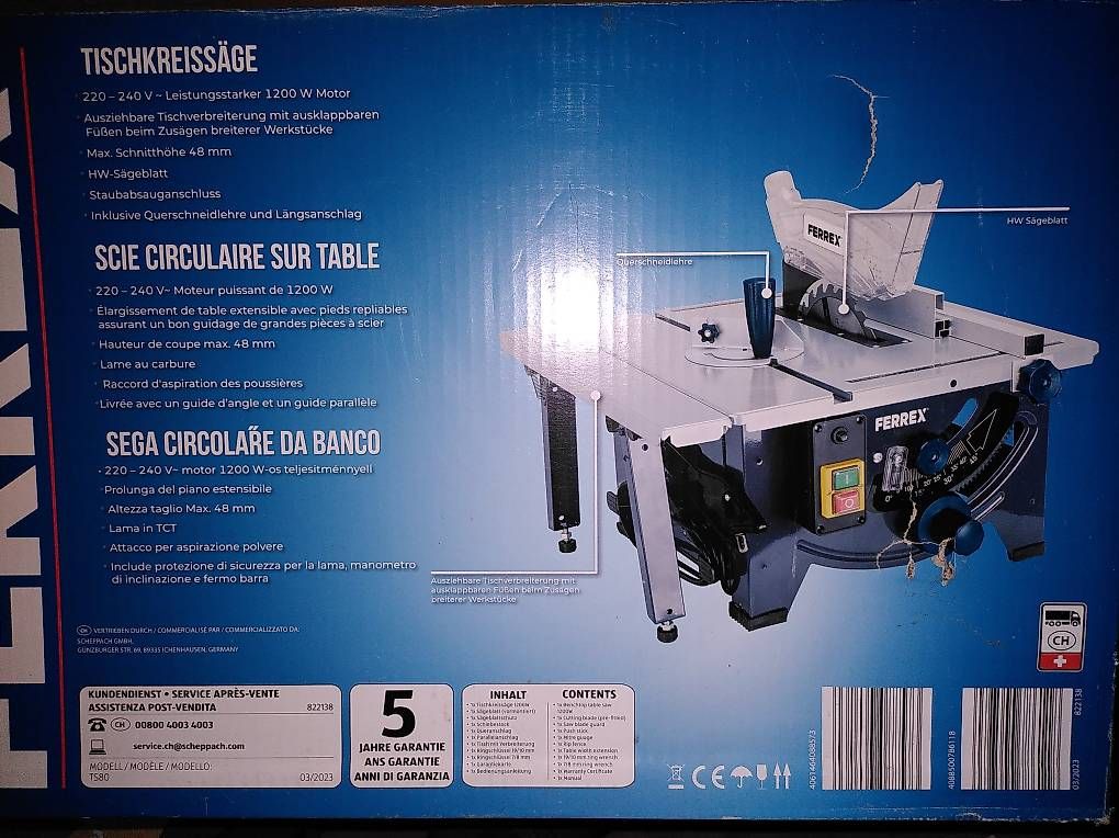 Ferrex Tutte le macchine: Ferrex Tischkreissäge – Usato da Trin venduto da pai_8jdk 2