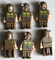6 Soldaten Minifiguren (kompatibel mit LEGO)
