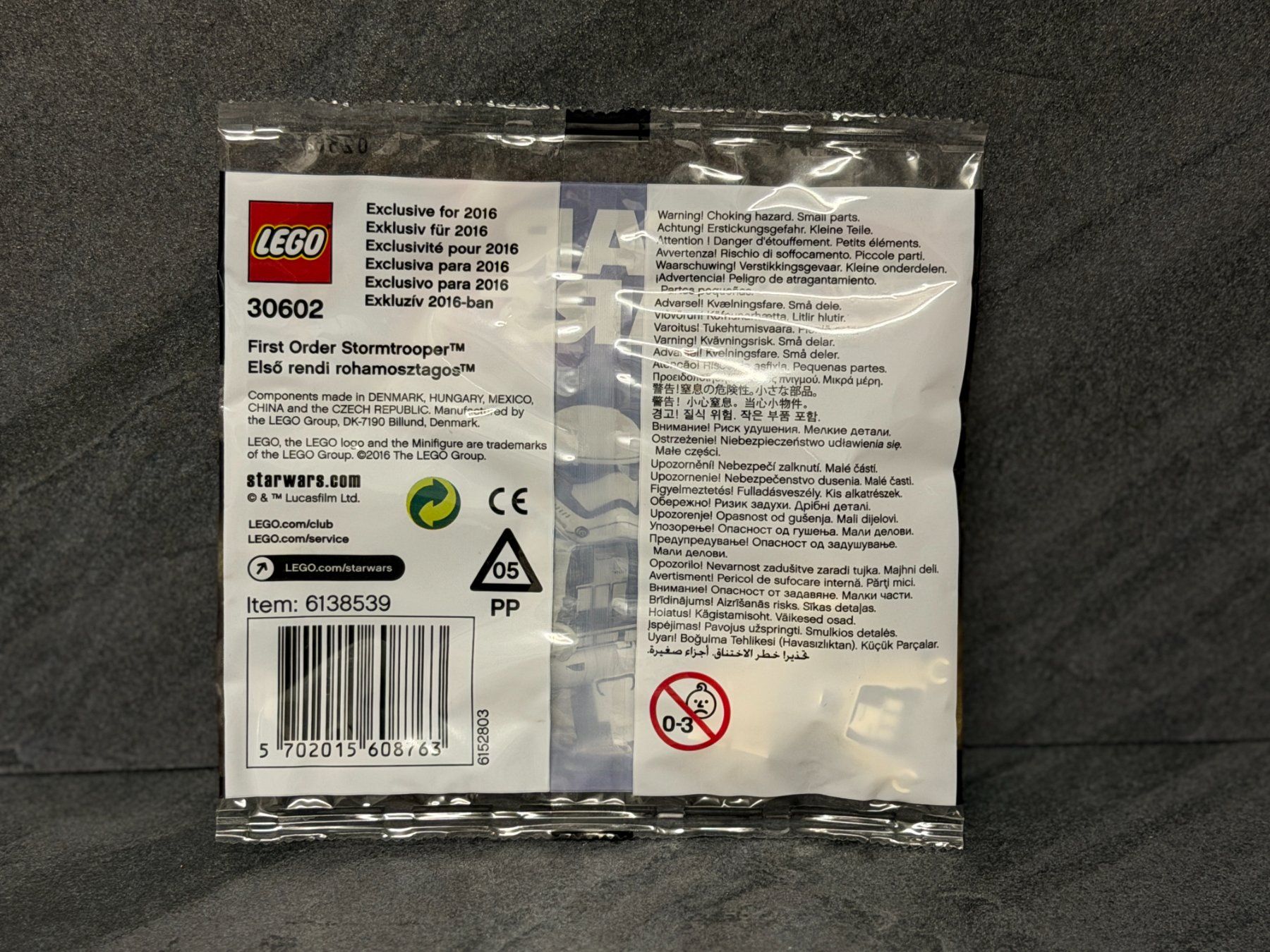 Lego Kit di costruzioni: LEGO Star Wars First Order Stormtrooper — Polybag SEALED – Nuovo e nell'imballaggio originale da Villmergen venduto da Zydi 1