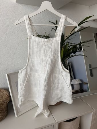 Billabong Musselin Jumpsuit, Weiss, Gr. S — Sommer Look!