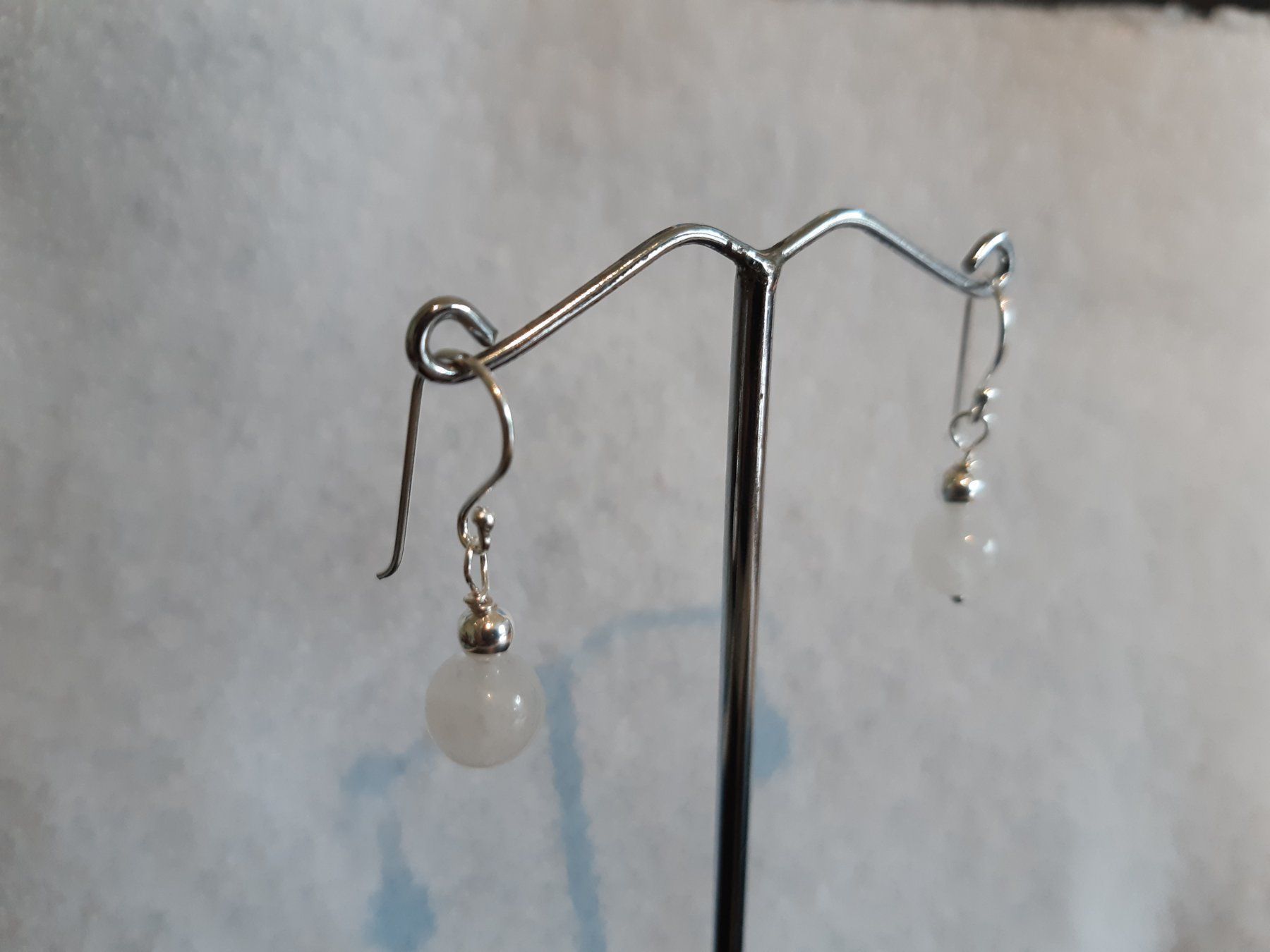 Orecchini pendenti & Orecchini a lobo: Ohrringe Sterling Silber 925 - Weiss – Nuovo e nell'imballaggio originale da Einsiedeln venduto da My__Way 2