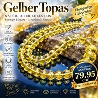 Faszinierender Strang aus Gelber Topas 255 crt.