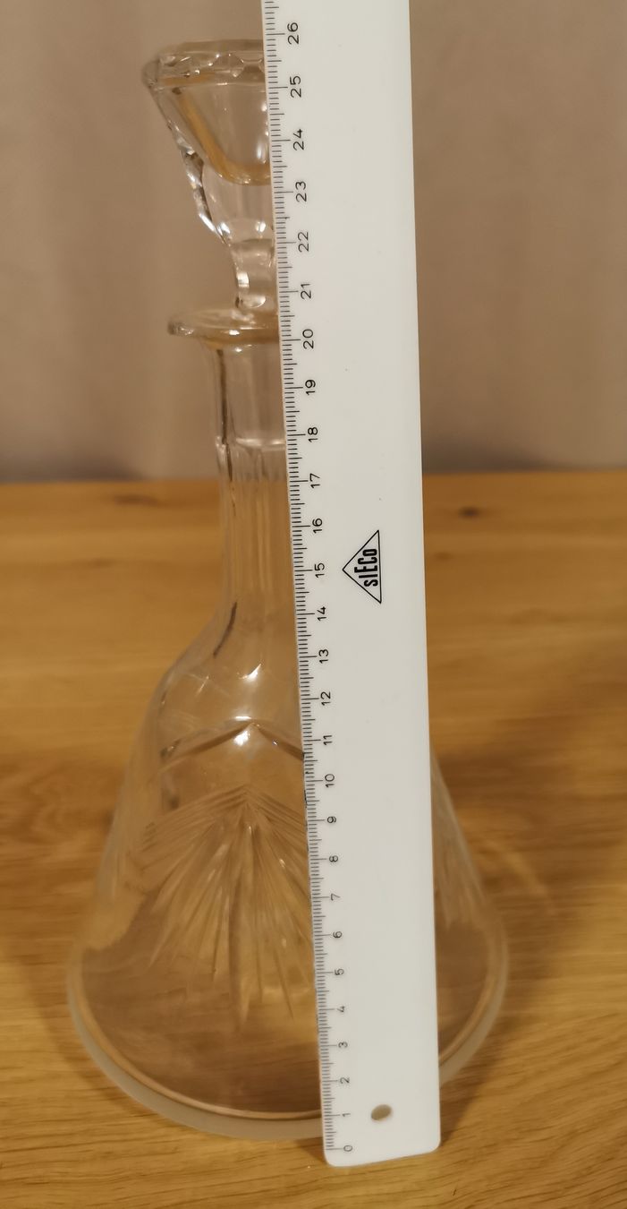 Glasi Hergiswil Caraffe: Kristallkaraffe mit Stöpsel, Vintage Schliffmuster Glas – Usato da Frasnacht venduto da krutsta1 1
