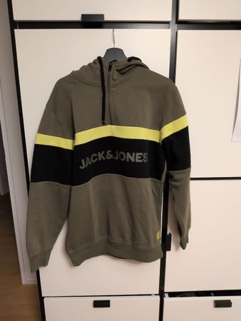 Jack & Jones Hoodie grün schwarz Gr. L guter Zustand