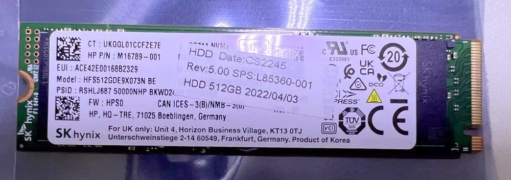 Dischi rigidi: SK Hynix SSD M.2 512GB – Usato da Lüsslingen venduto da Tepe