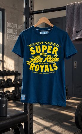 Superdry T-Shirt Gr. S Blau ,Top z.