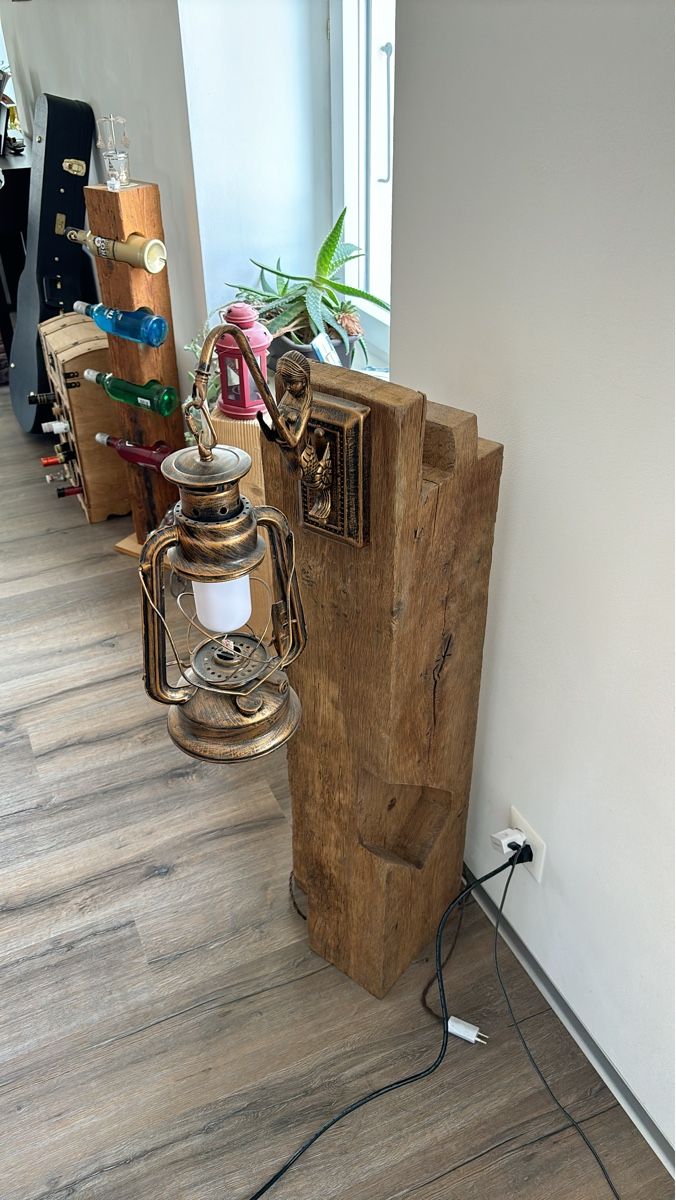 Eichholtz Lampade: Rustikale Lampe aus Altholz - Einzigartiges Designobjekt – Usato da Salvenach venduto da Bali06