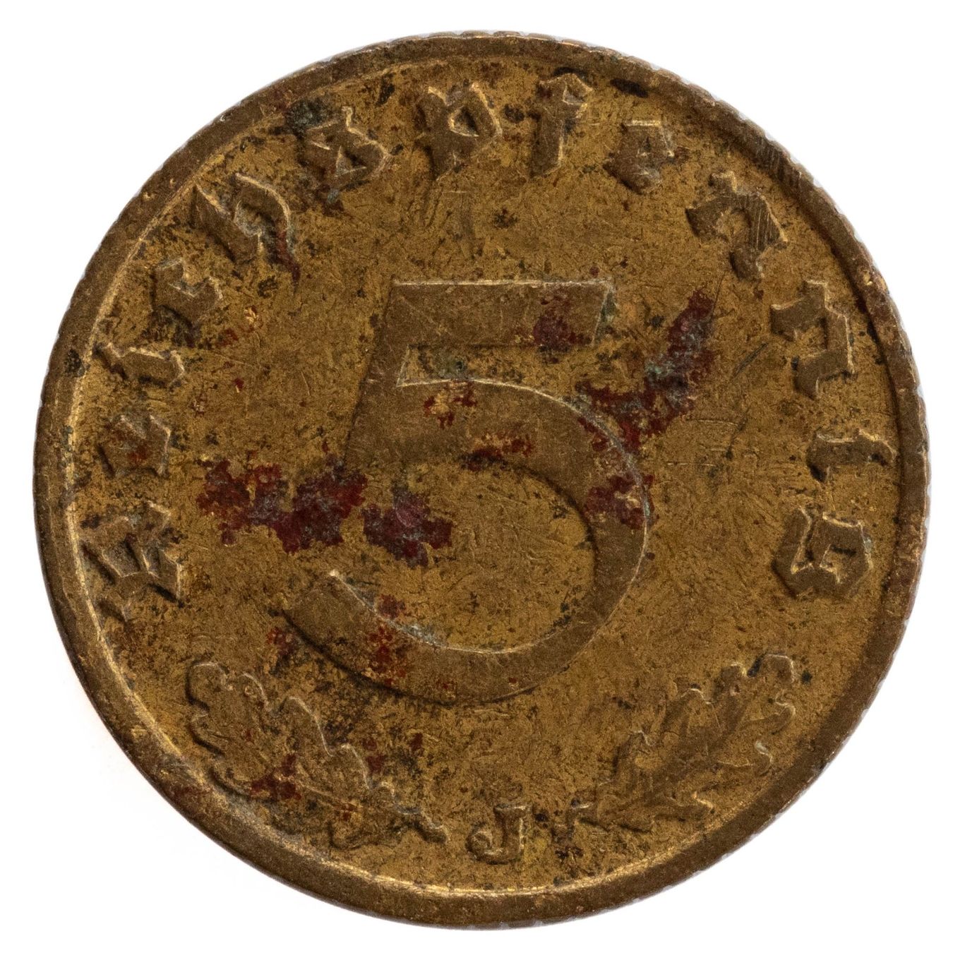 Alle Münzen: Deutschland - 5 Reichspfennig - 1939 - J – Gebraucht aus Rotkreuz von num_6343