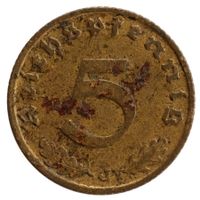 Deutschland - 5 Reichspfennig - 1939 - J