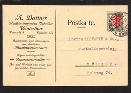 Winterthur,A.Dattner Musikinstrumenten Tech., Pro Juv. 1922