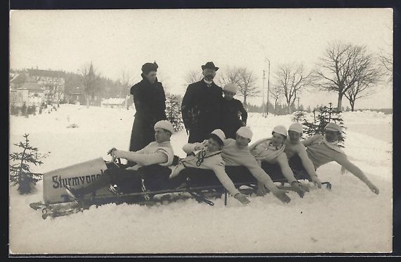 Cartoline postali: Foto-AK Oberhof / Thüringen, Schlitten  – Usato da Berlin venduto da bartko-reher