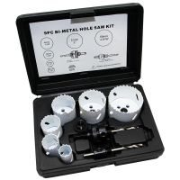 Lochsägen-Satz,Ø 22-65 mm, Tiefe 40 mm, HSS-BIMETALL, 8-tlg.