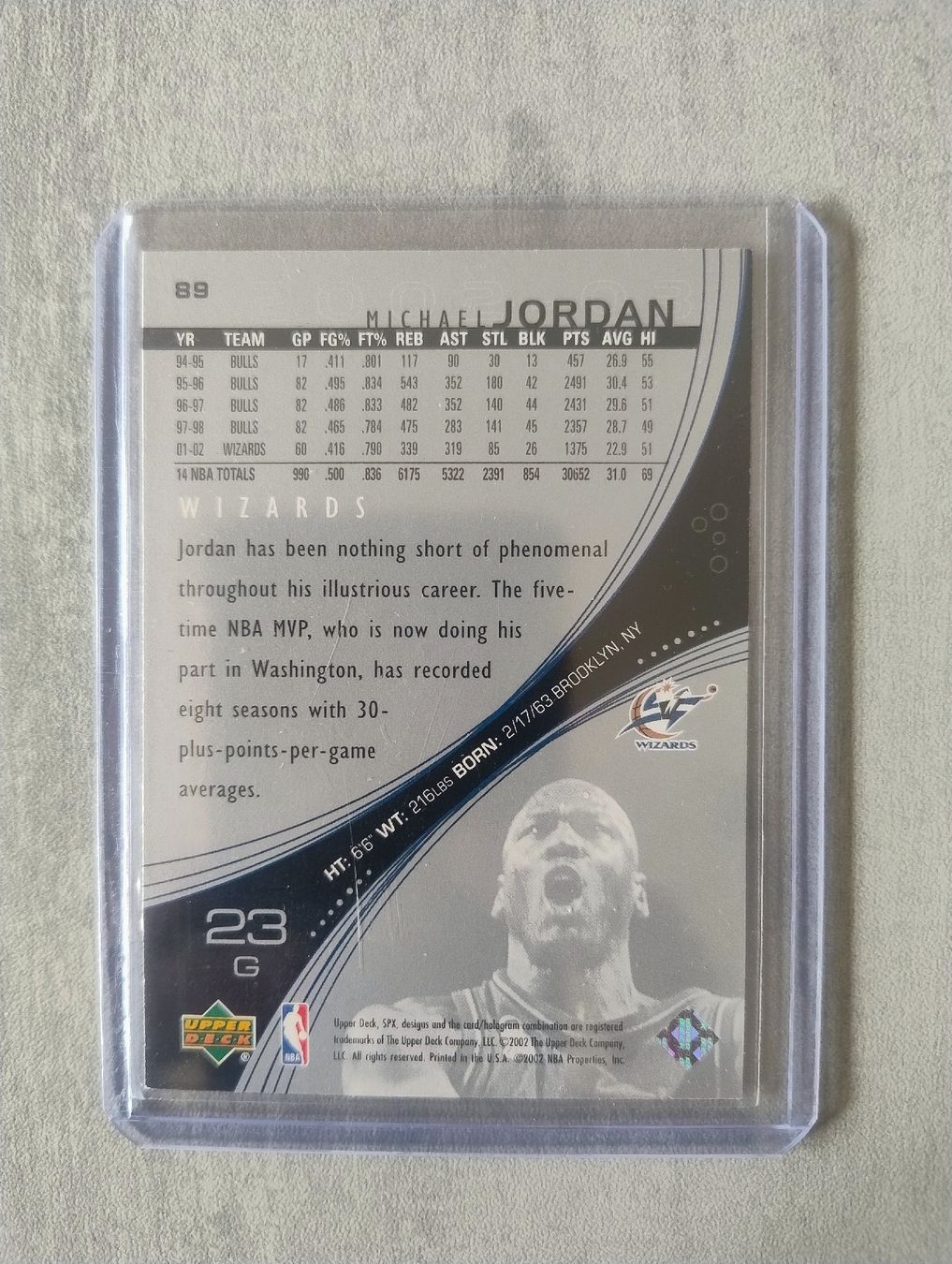 Nba Sammelbilder & Trading cards: NBA 2002 SPx 89 MICHAEL JORDAN  – Neu (gemäss Beschreibung) aus Martigny von jul_7s5x 1